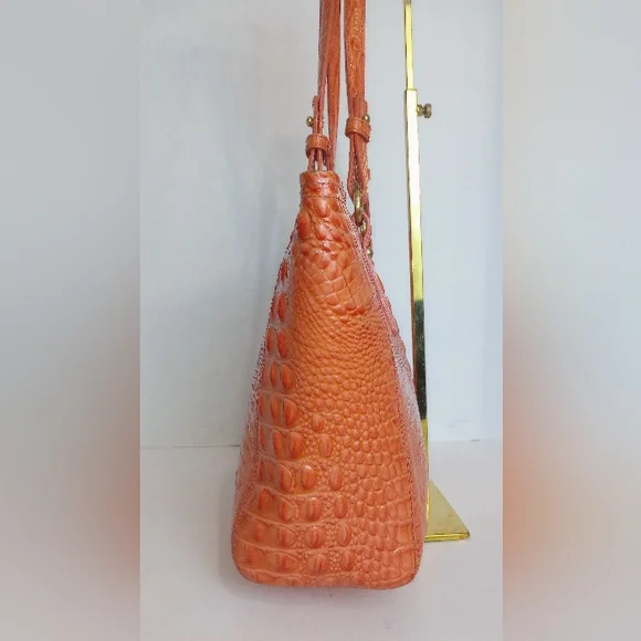 Brahmin Coral Melbourne Medium Asher Crocodile Embossed Leather Tote Bag - Picture 7 of 10
